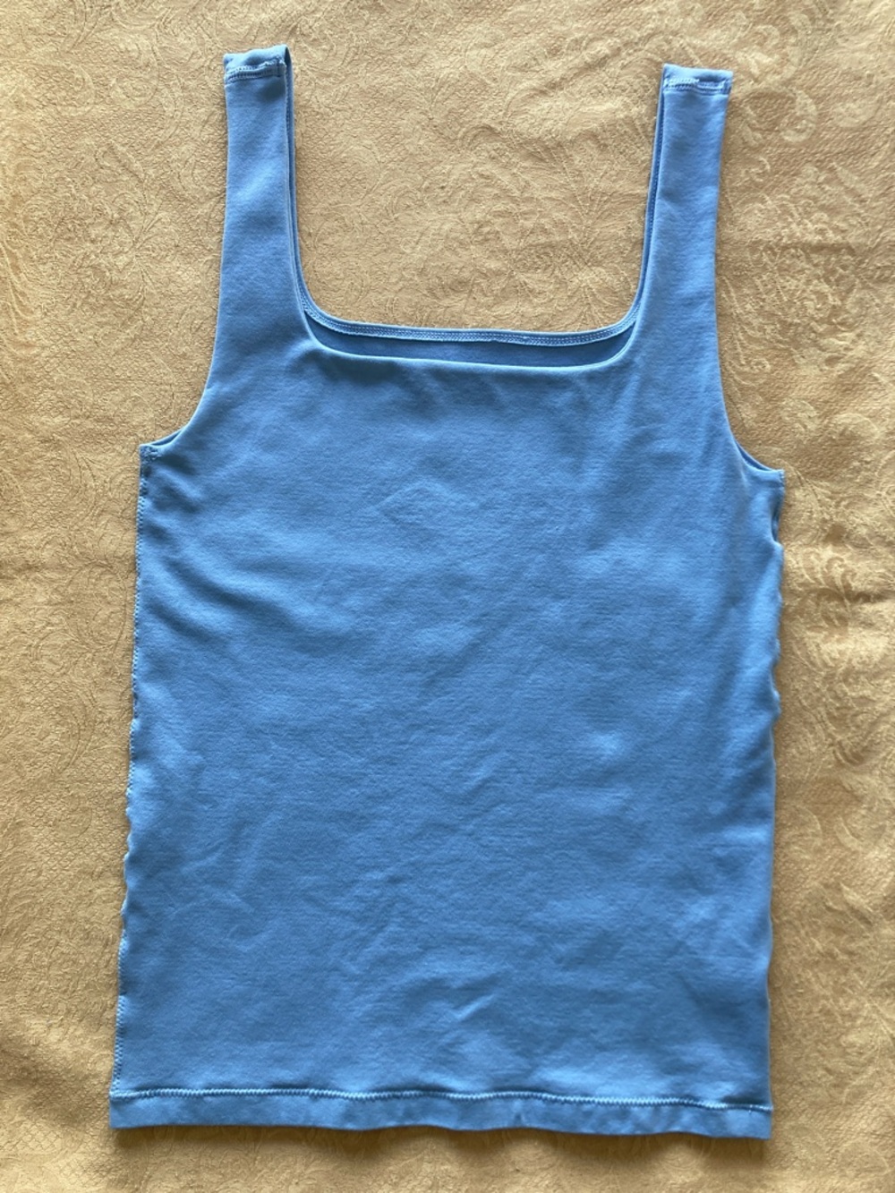 Aeropostale Seriously Soft Sculpt Blue Square Neck Tank Top, Size-Med